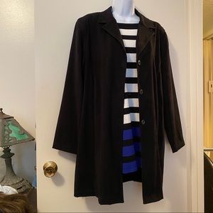 DONATED Briggs lightweight coat/ long jacket w/slit sides